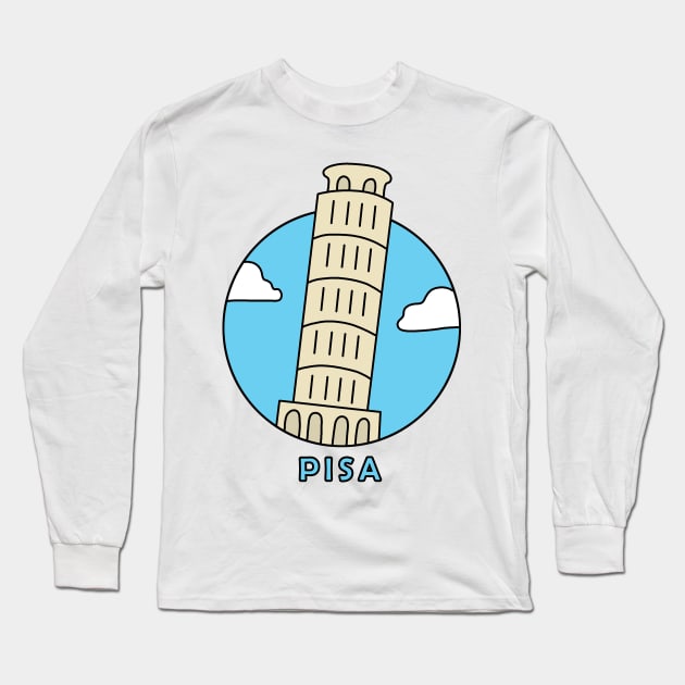 Leaning Tower of Pisa Long Sleeve T-Shirt by valentinahramov